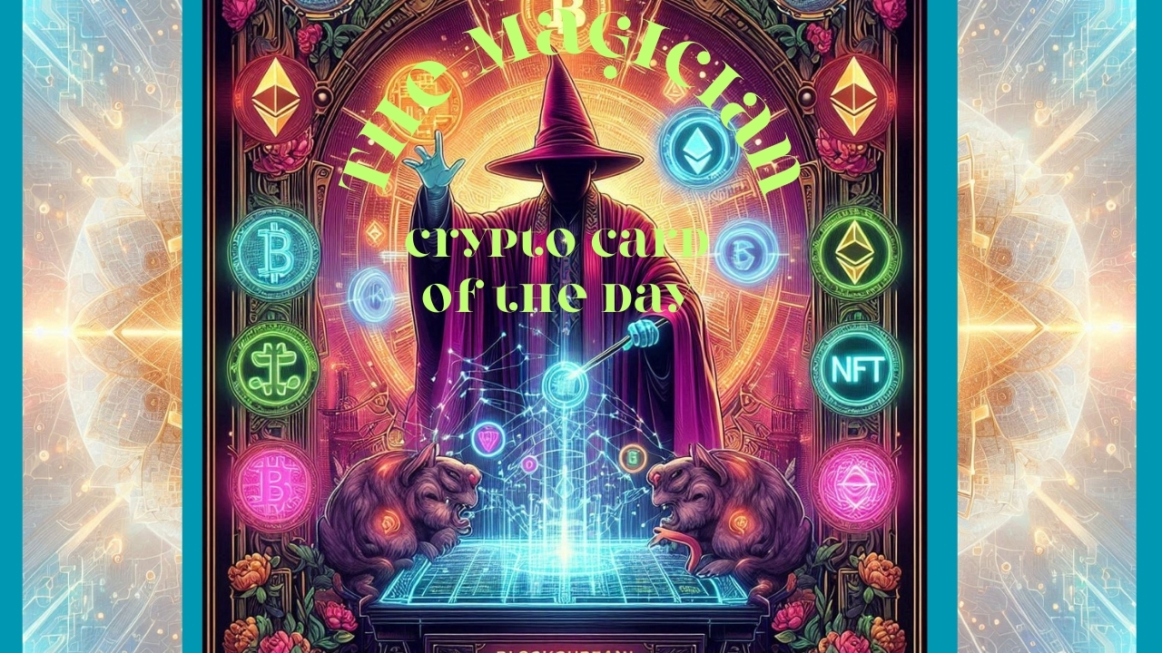Crypto Tarot Card: The Magician — First Card of the Tarot Desk Series