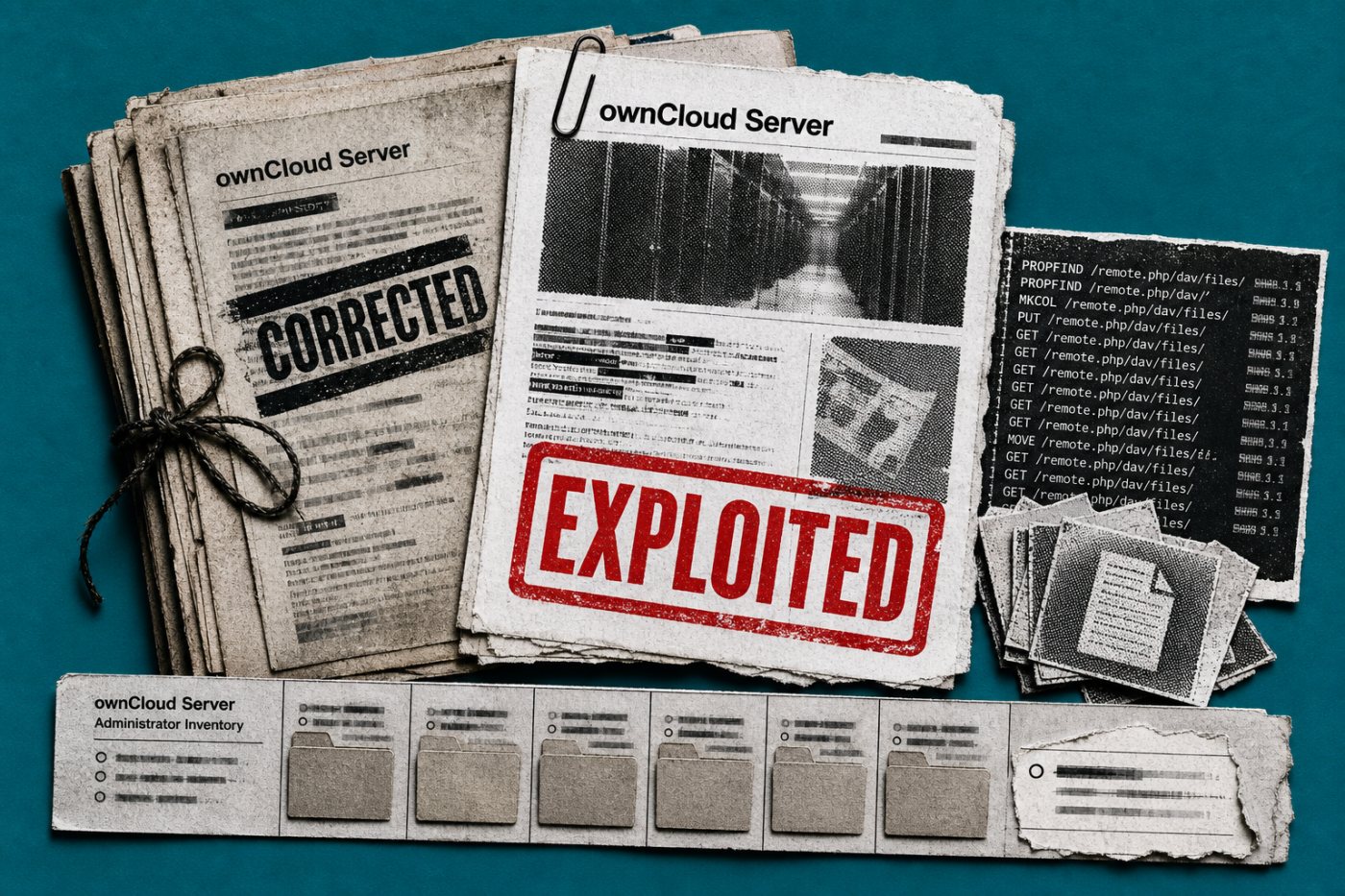 Cronología de CVE-2023-49105 entre su divulgación en 2023 y la confirmación de explotación en 2026.