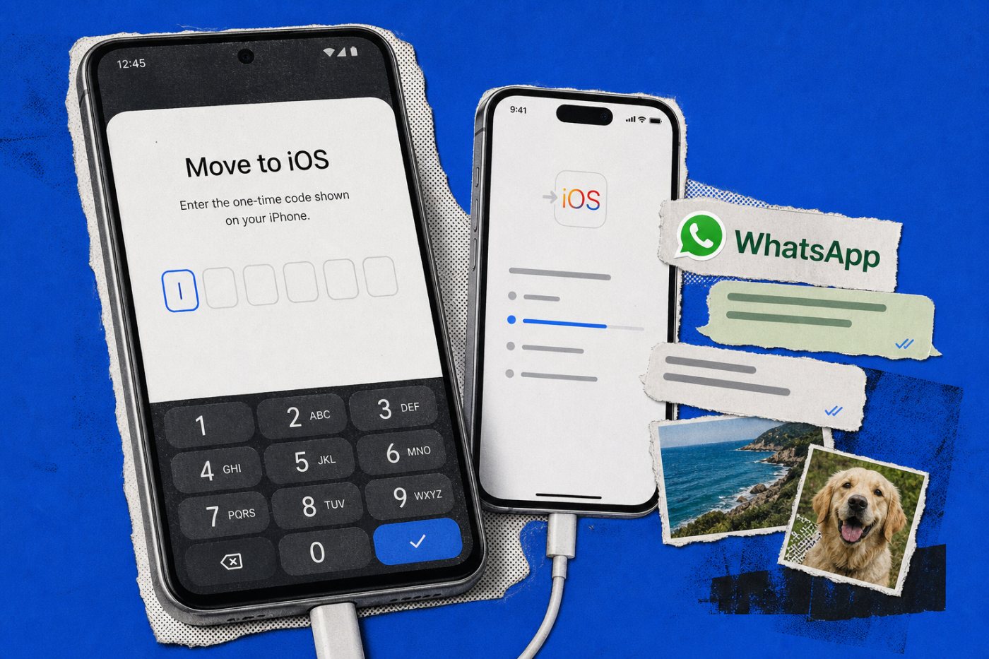 Move to iOS में एकबारगी कोड से जुड़े Android और iPhone के बीच WhatsApp डेटा स्थानांतरण