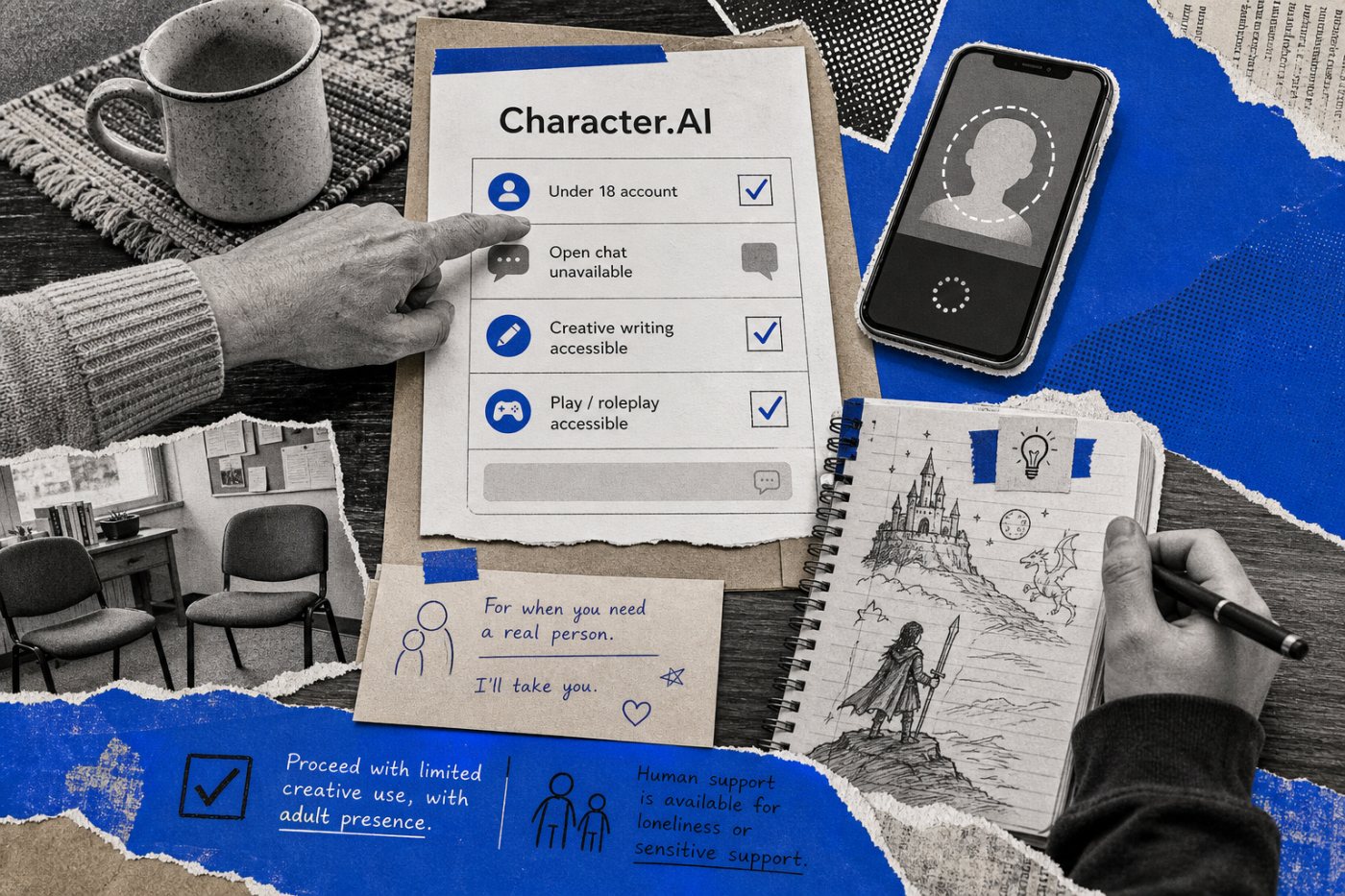 أسرة تراجع فئة العمر والبيانات والغرض والبدائل قبل السماح باستخدام محدود لـCharacter.AI.