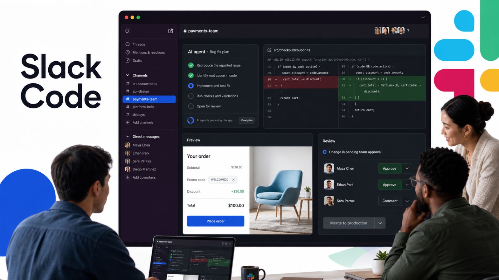Slack Code में पूरा दल AI के साथ कोड करेगा—निजी चैट अब खुला कार्यक्षेत्र