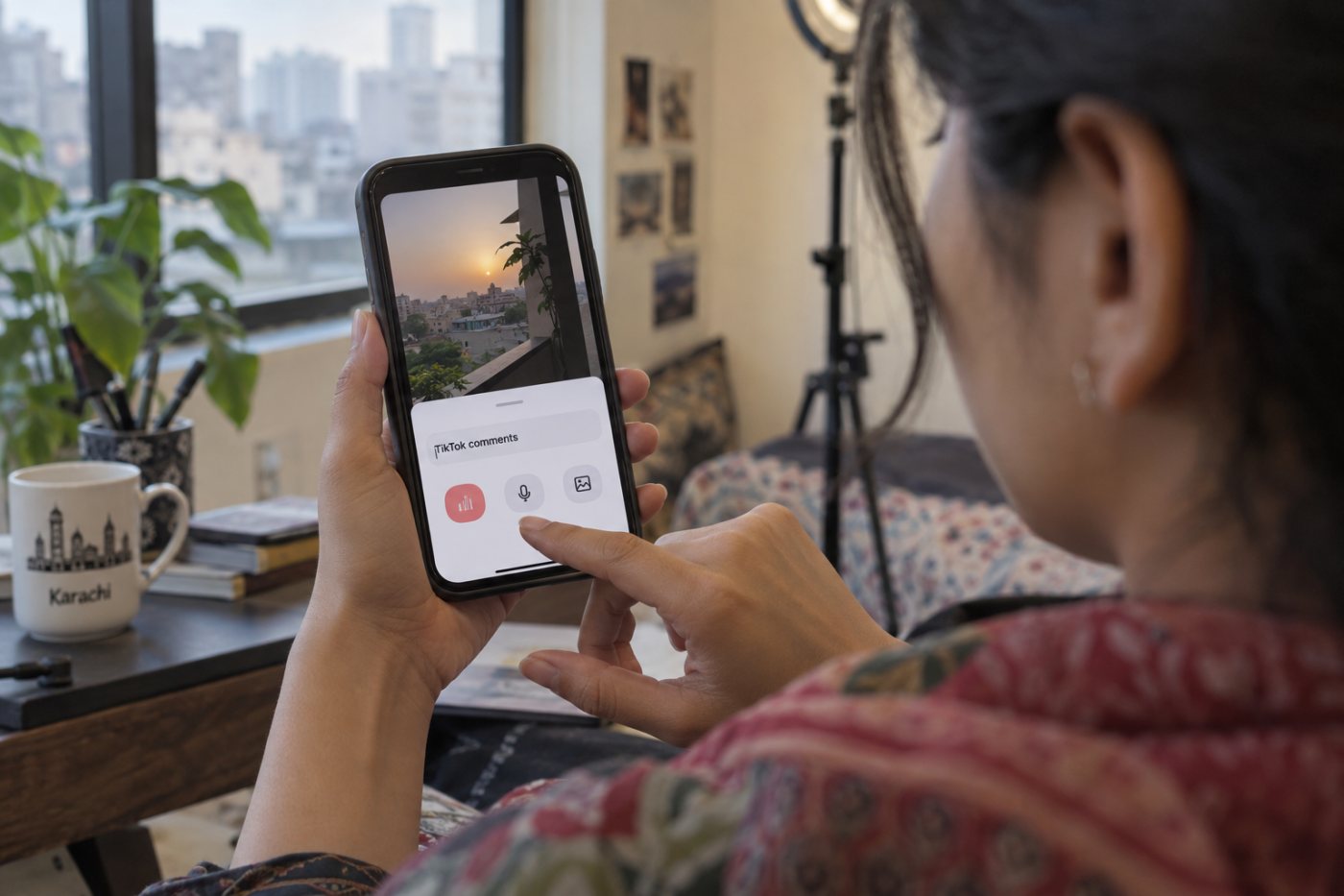 پاکستانی TikTok account پر poll، voice اور multi-photo comment controls کی الگ الگ دستیابی کی جانچ