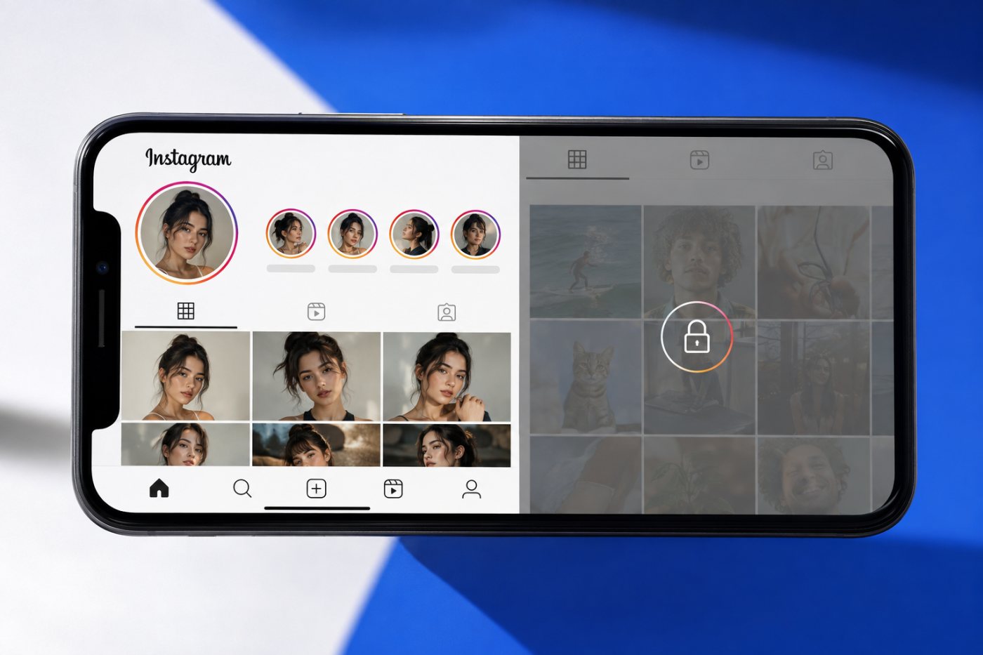 Perfil com pessoa gerada por IA perde elegibilidade para recomendações sem ser removido do Instagram.