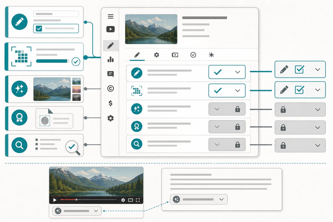 A YouTube video’s AI disclosure is traced to its source to determine whether the creator can change it.