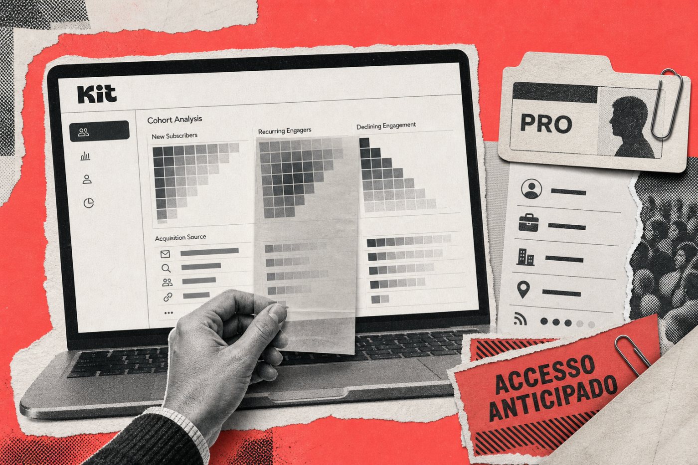 Engagement Analytics analiza cohortes y fuentes mientras Subscriber Signals conserva acceso restringido a cuentas Pro elegibles.