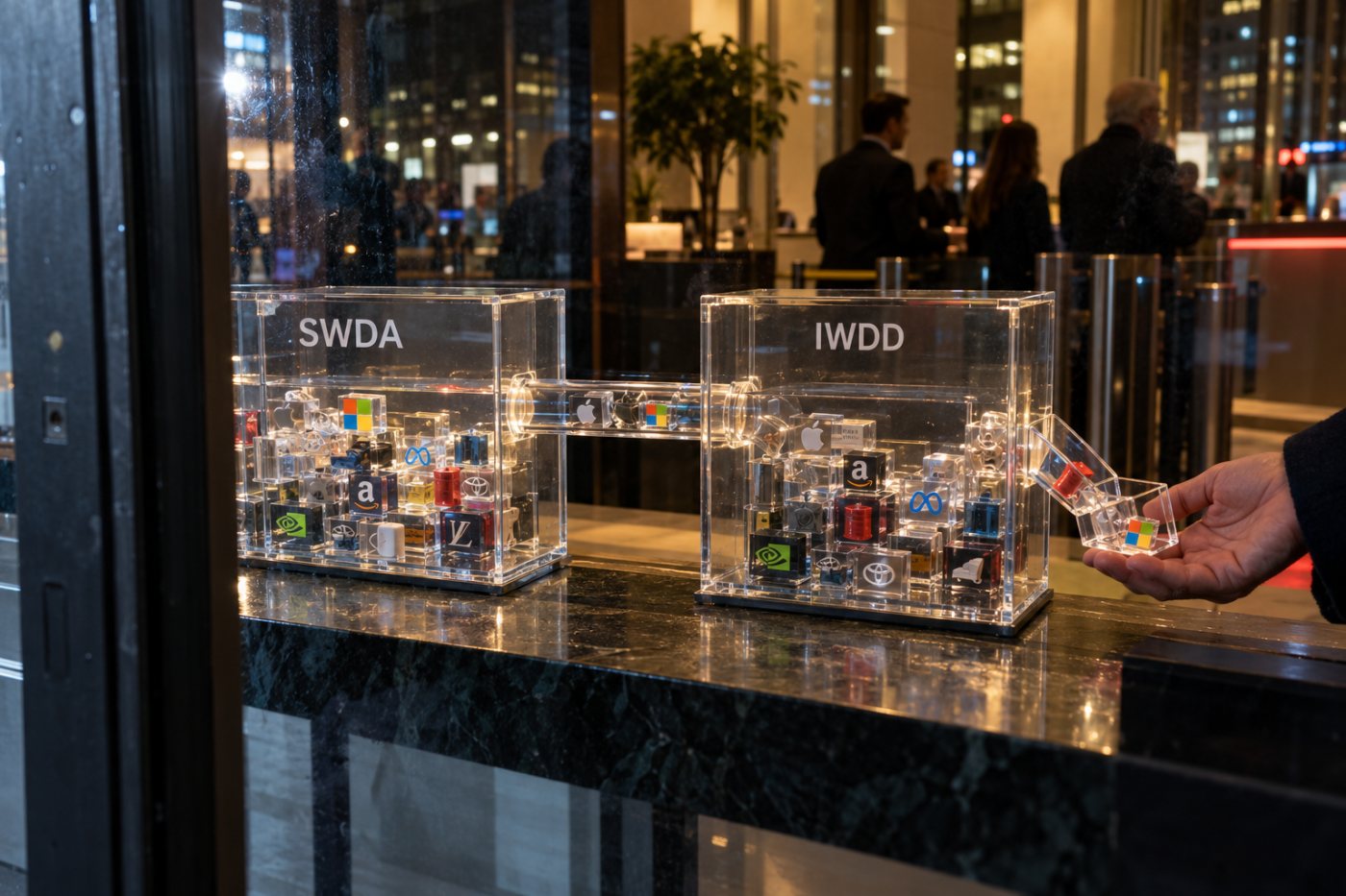 Výnos ve třídě SWDA zůstává ve fondu iShares Core MSCI World UCITS ETF, zatímco třída IWDD jej vyplácí.