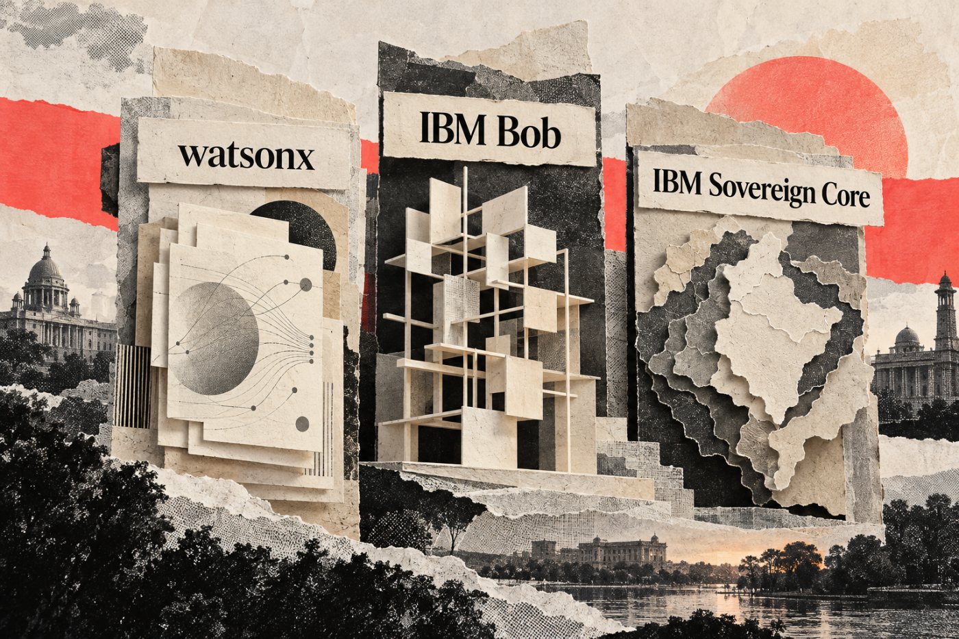 IBM-এর ঘোষণায় নাম থাকা watsonx, IBM Bob ও IBM Sovereign Core প্রযুক্তিগত সহায়তার পরিধি দেখায়।