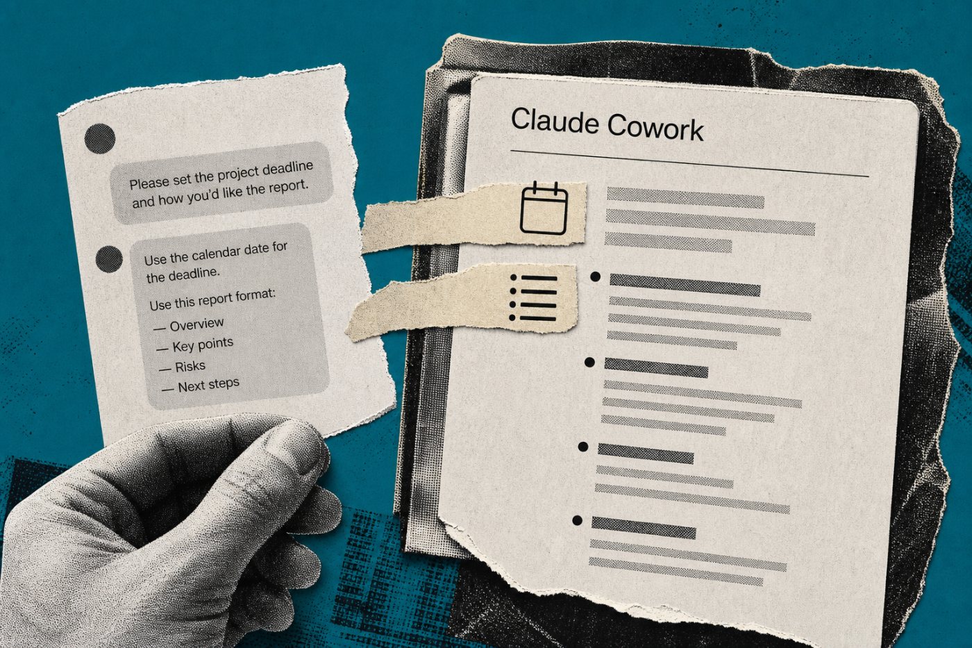 Облачный Claude Cowork использует сохранённые в чате срок проекта и формат отчёта.