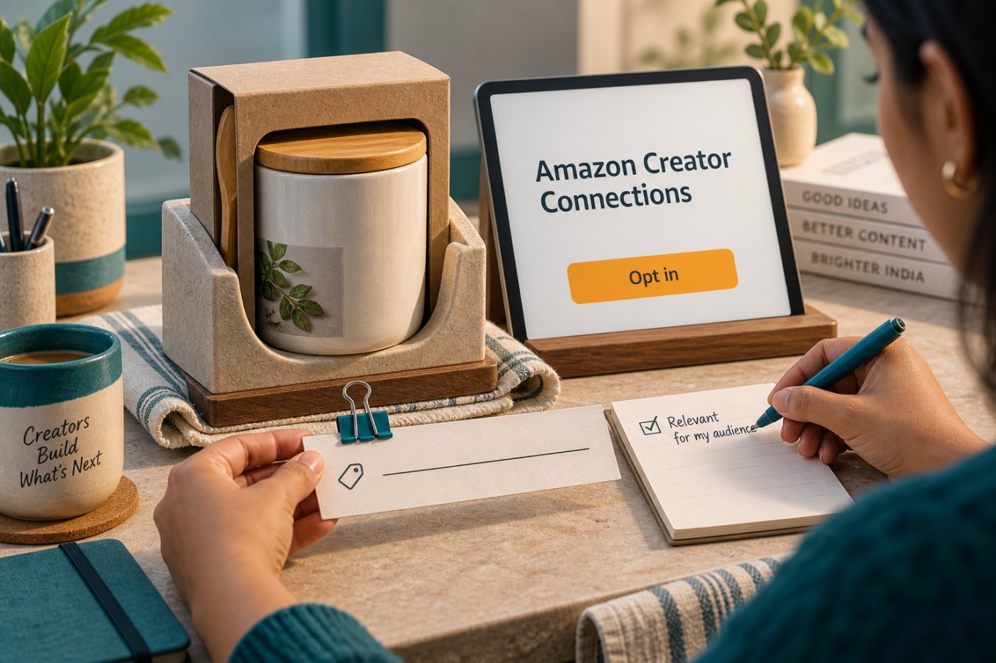 An eligible creator discovers and joins an Amazon Creator Connections campaign before any performance income is generated.