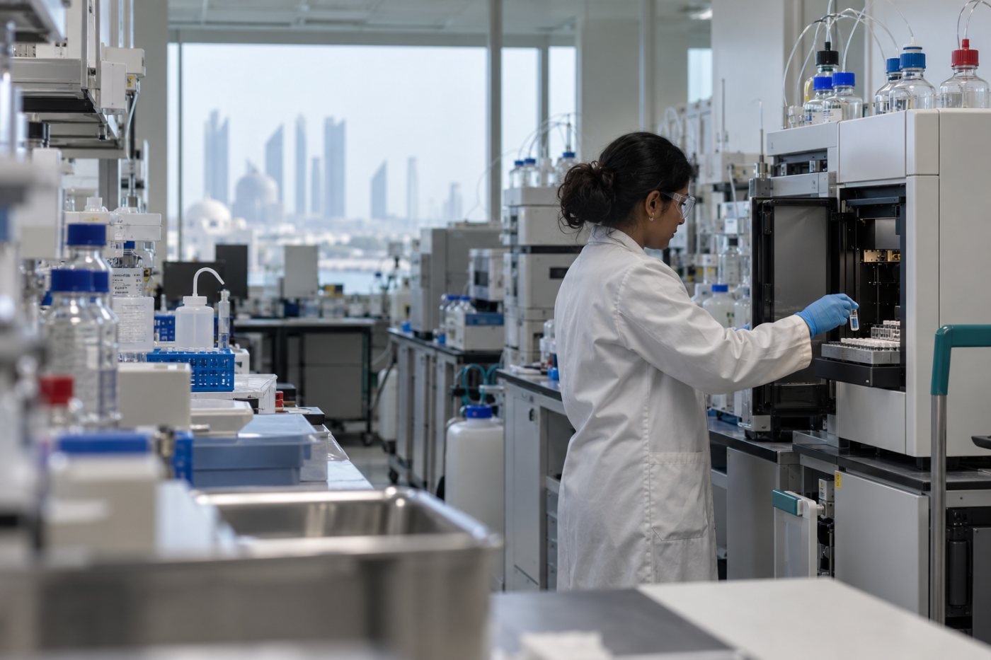 مركب مرشح يدخل مرحلة الفحص المخبري بعد طرح الذكاء الاصطناعي لاكتشاف الأدوية في قمة أبوظبي.