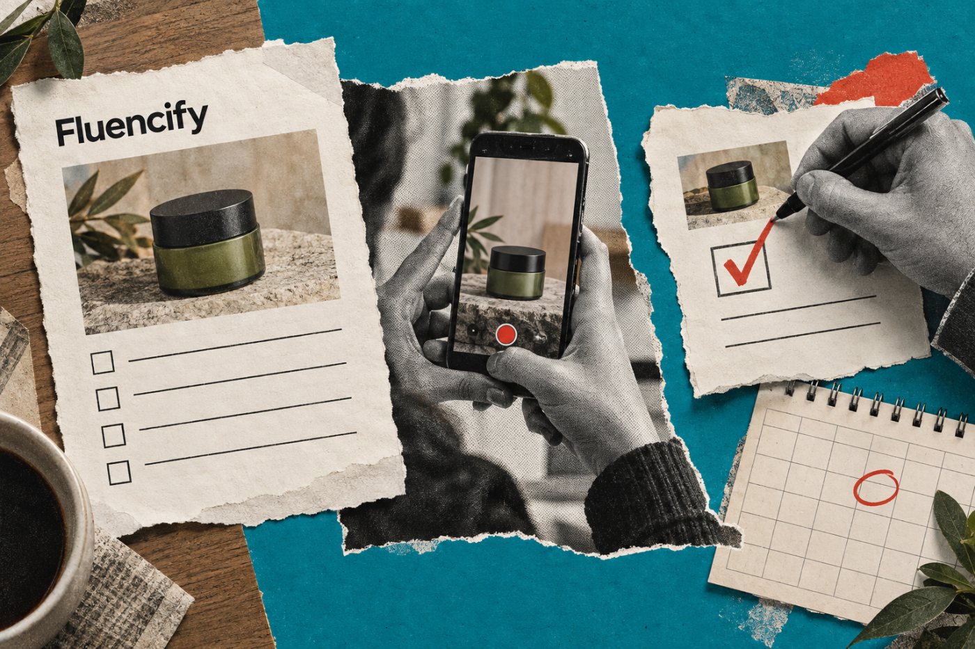 Fluencify führt ein Markenbriefing über Creator-Matching und Produktion bis zur Freigabe
