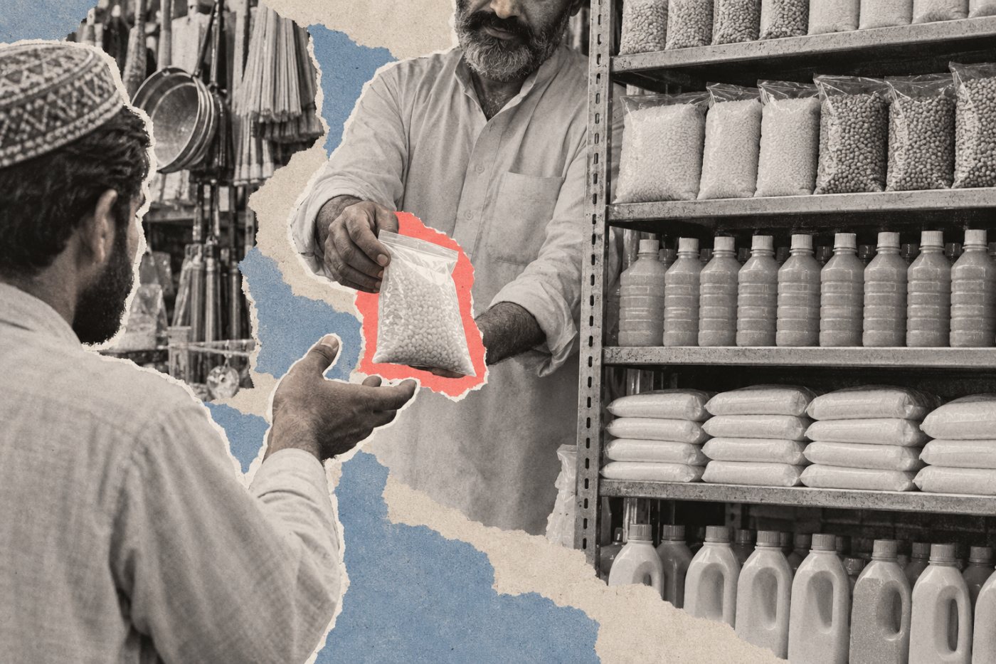 پاکستانی پرچون دکان میں معمول کے کام اور گاہک سے انسانی رابطے کا فرق
