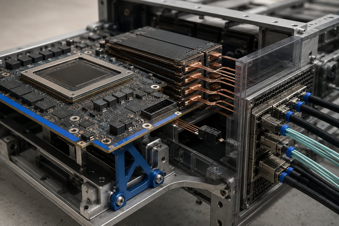 Compute, memory and networking equipment await integration into a working AI system.