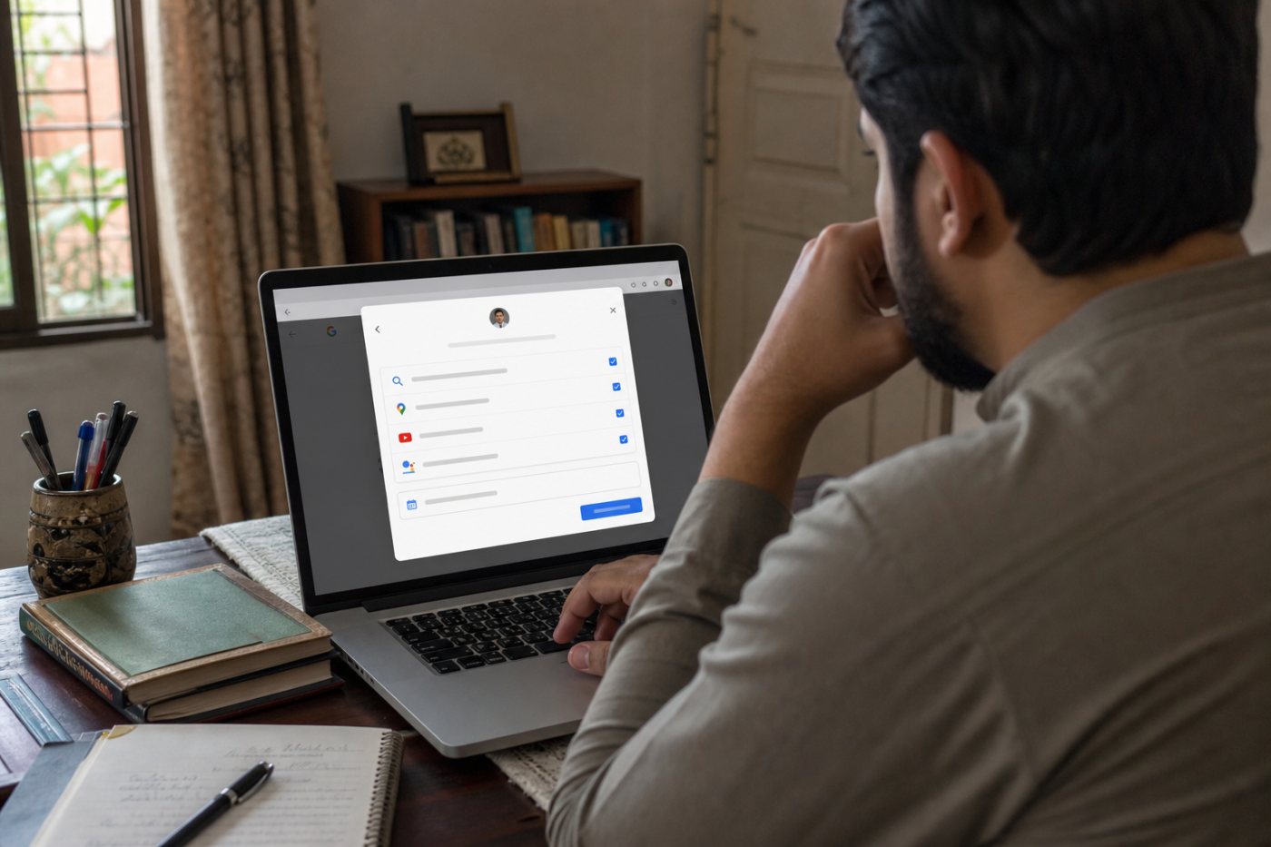 Google My Activity میں منتخب مصنوعات کی تمام مدت کی سرگرمی حذف کرنے سے پہلے دائرہ جانچا جا رہا ہے