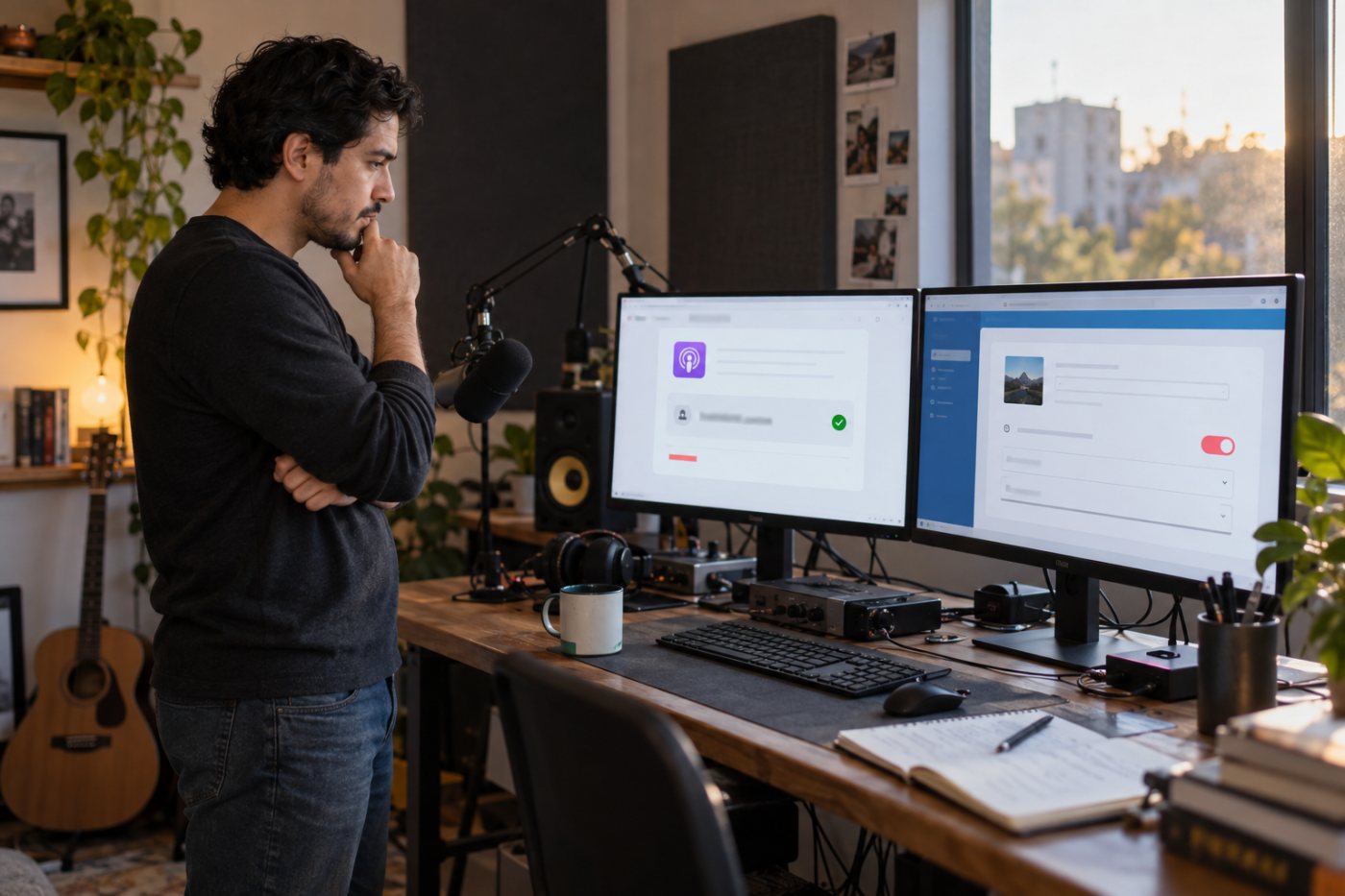 Una clave API .pem de Apple Podcasts Connect verificada para un programa en Blubrry antes de publicar vídeo.