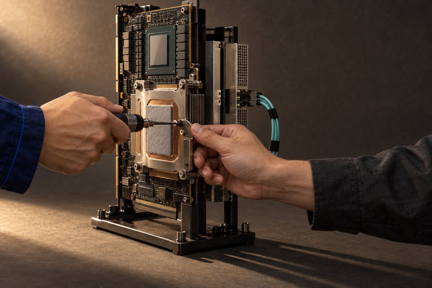 Kỹ sư FPT và NAVER Cloud phối hợp tối ưu hạ tầng GPU cho kế hoạch triển khai AI.