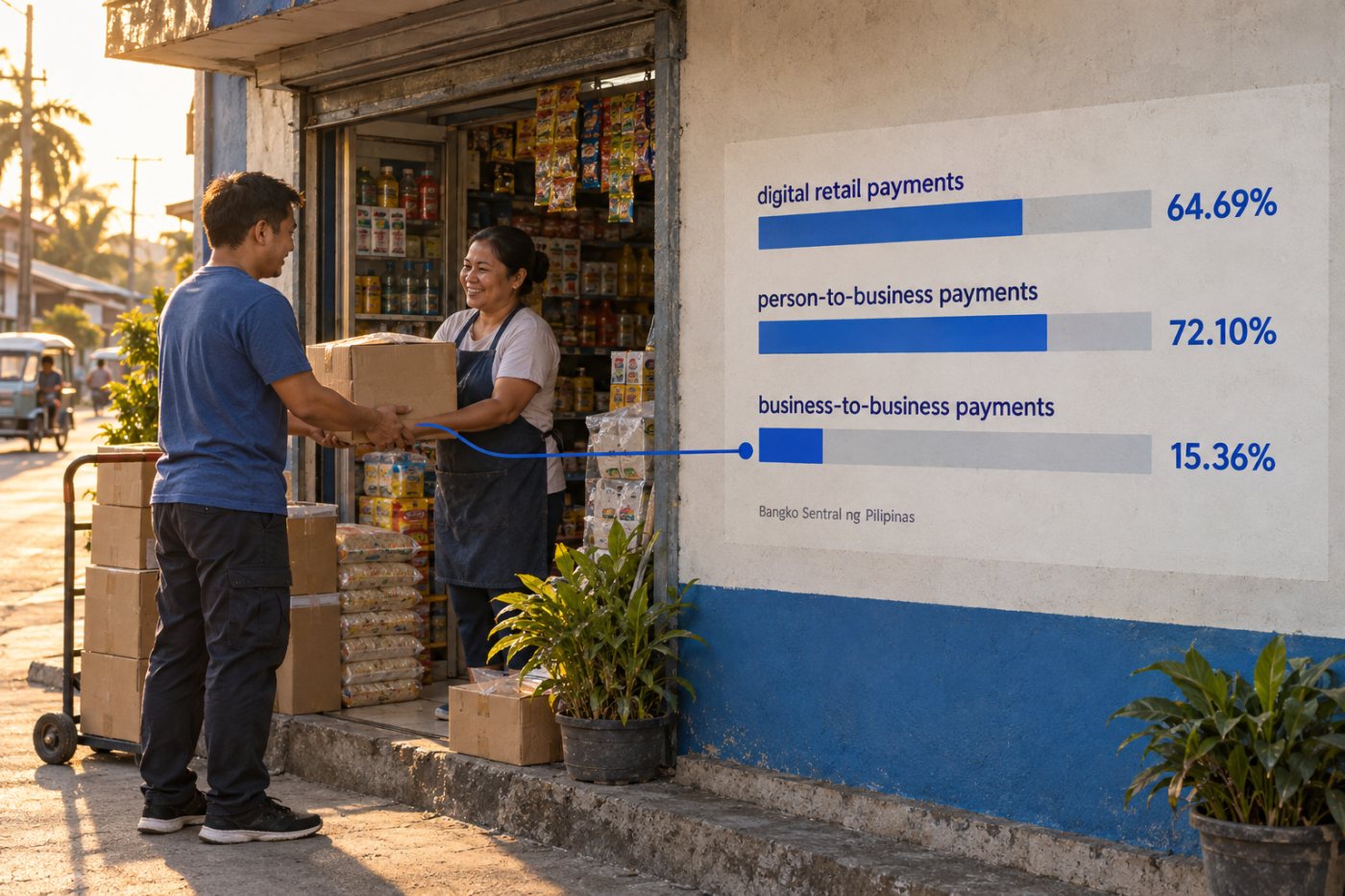 Paghahatid ng paninda sa isang negosyo, ang obligasyong kailangang maitugma sa digital na bayad sa supplier.