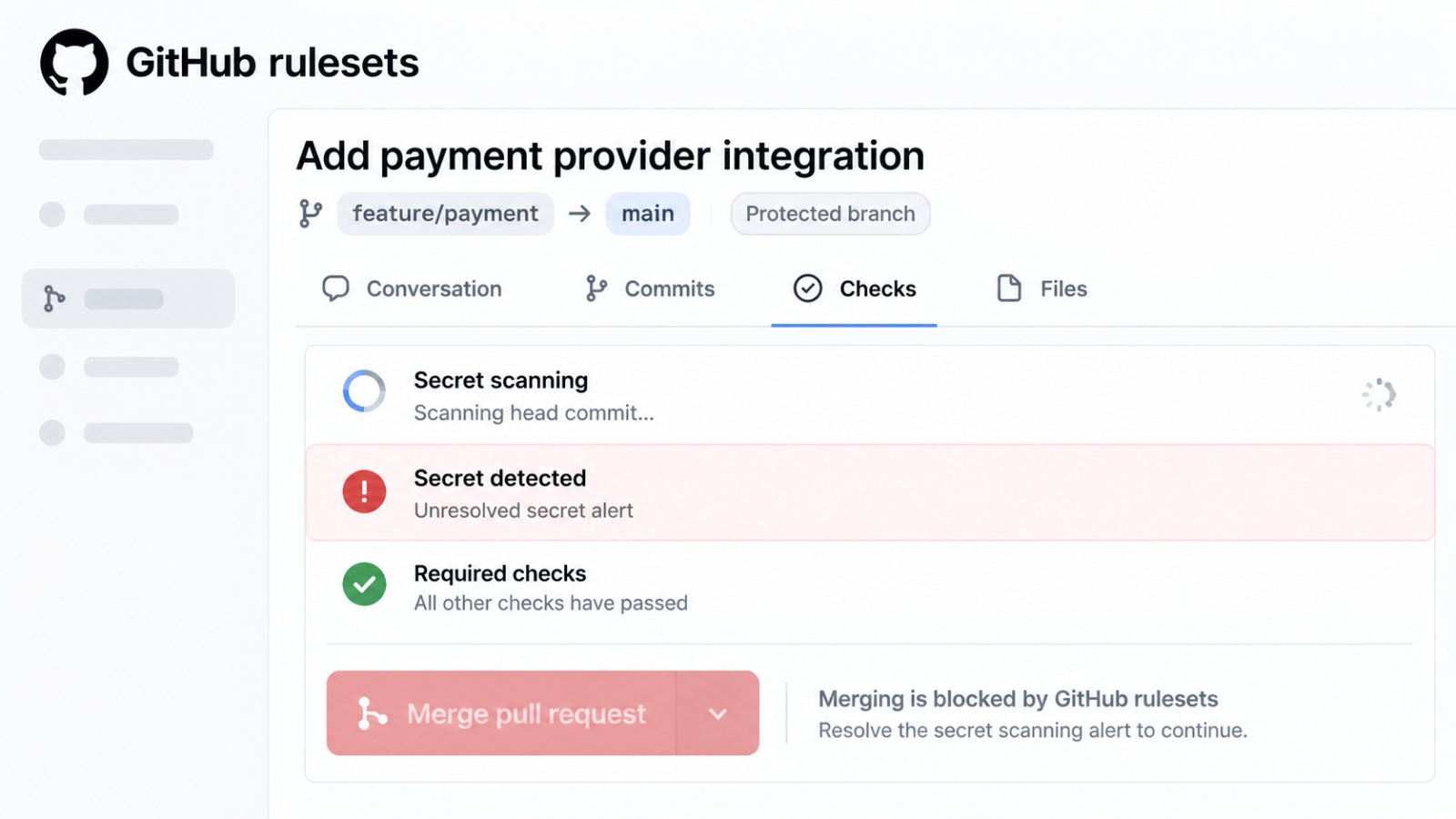 GitHub bloque les secrets à la fusion, mais seulement avec une offre payante