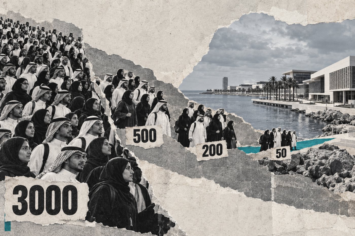 تقلص أعداد المشاركين في مراحل البرنامج من 3000 مرشح أولي إلى 50 مشاركًا في البرنامج الصيفي المرتبط بكاوست.