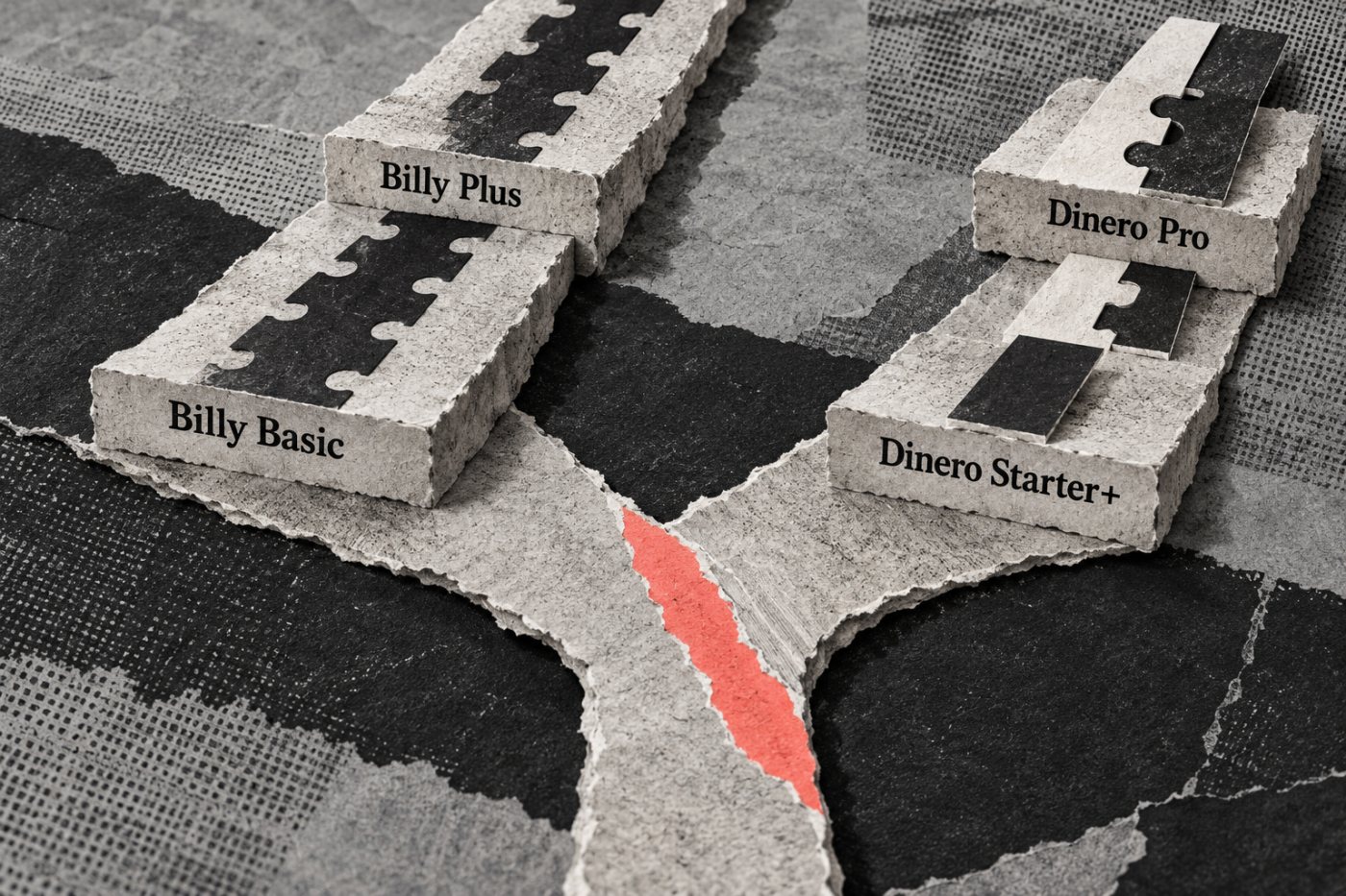Billy Basic og Dinero Starter+ udvider kapaciteten, mens mere automatik ligger i højere pakker.