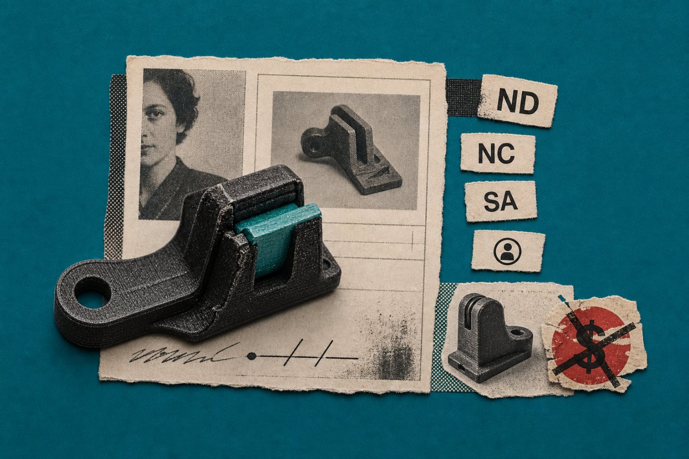 A 3D model’s license and remix ancestry checked before modification, republication or commercial printing.
