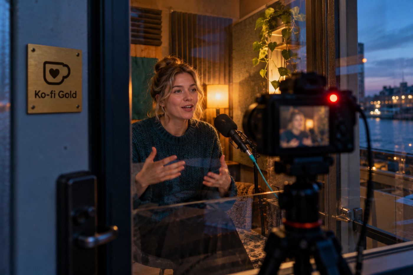 En skaper spiller inn eksklusiv video, en av funksjonene Patreon tilbyr betalende medlemmer.