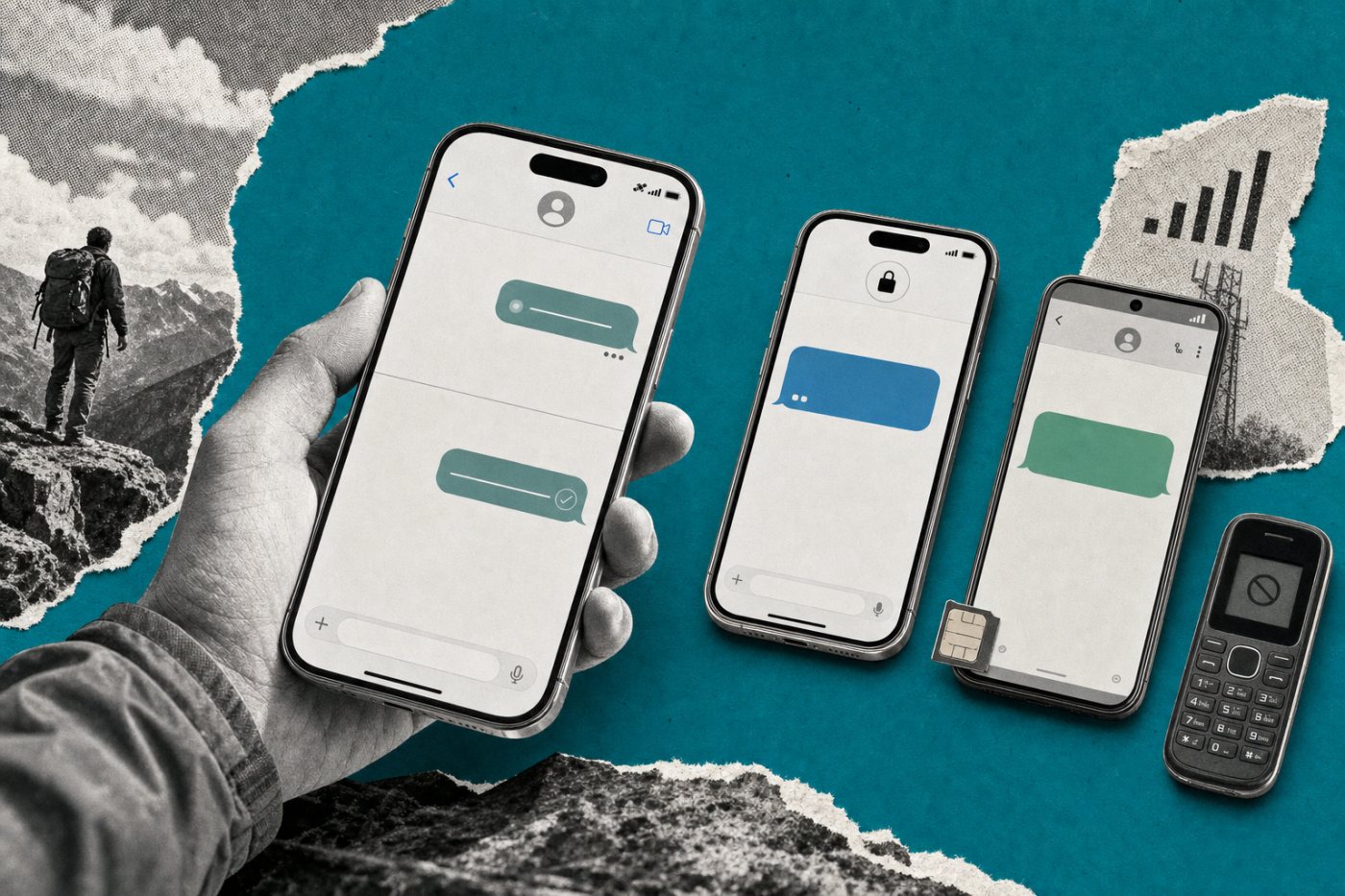 How one-to-one iMessage, carrier-supported SMS and contact initiation rules affect satellite message recipients.