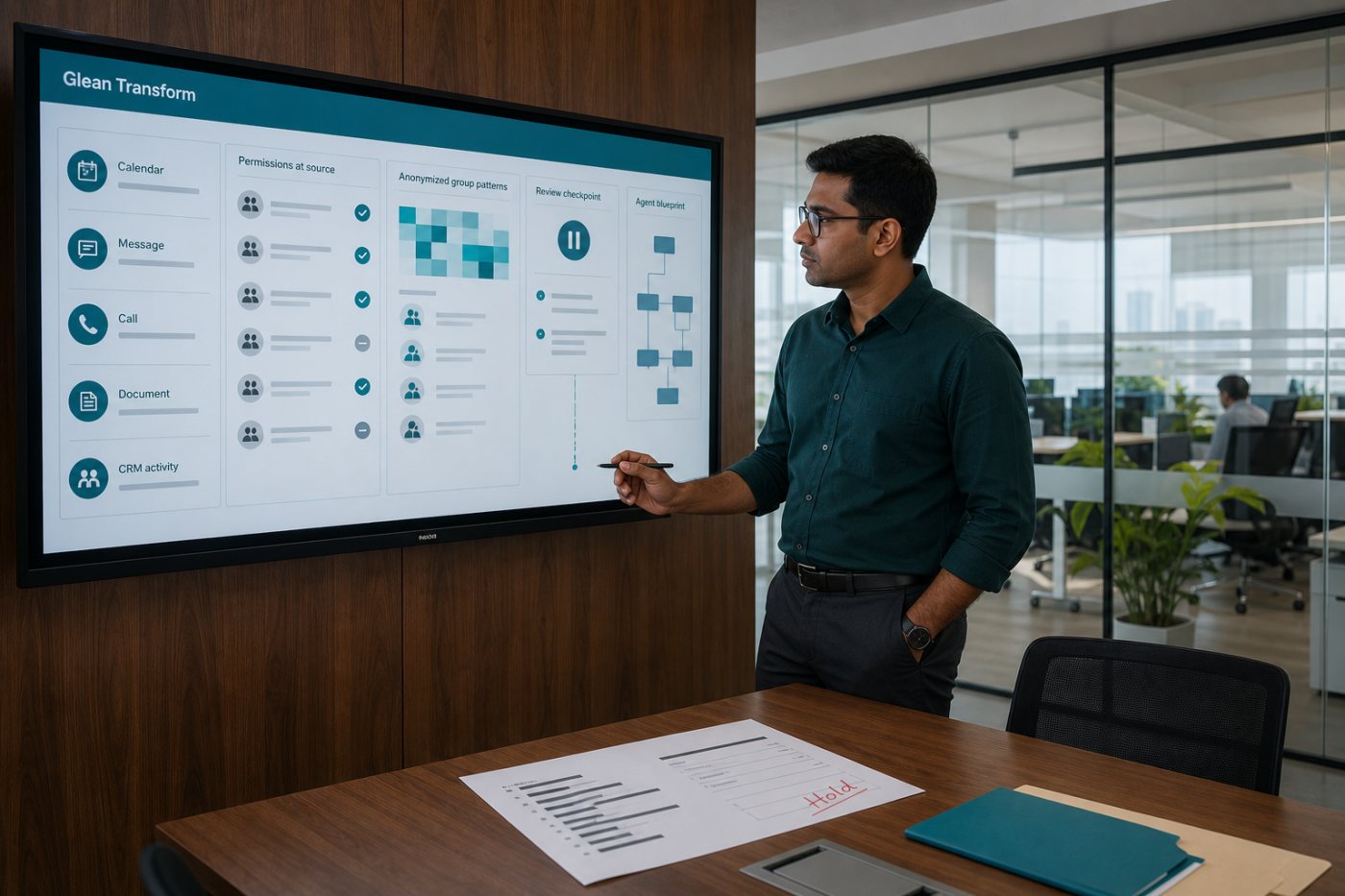 Glean Transform recommendation চালুর আগে administrator permission, aggregated employee activity ও human review point যাচাই করছেন