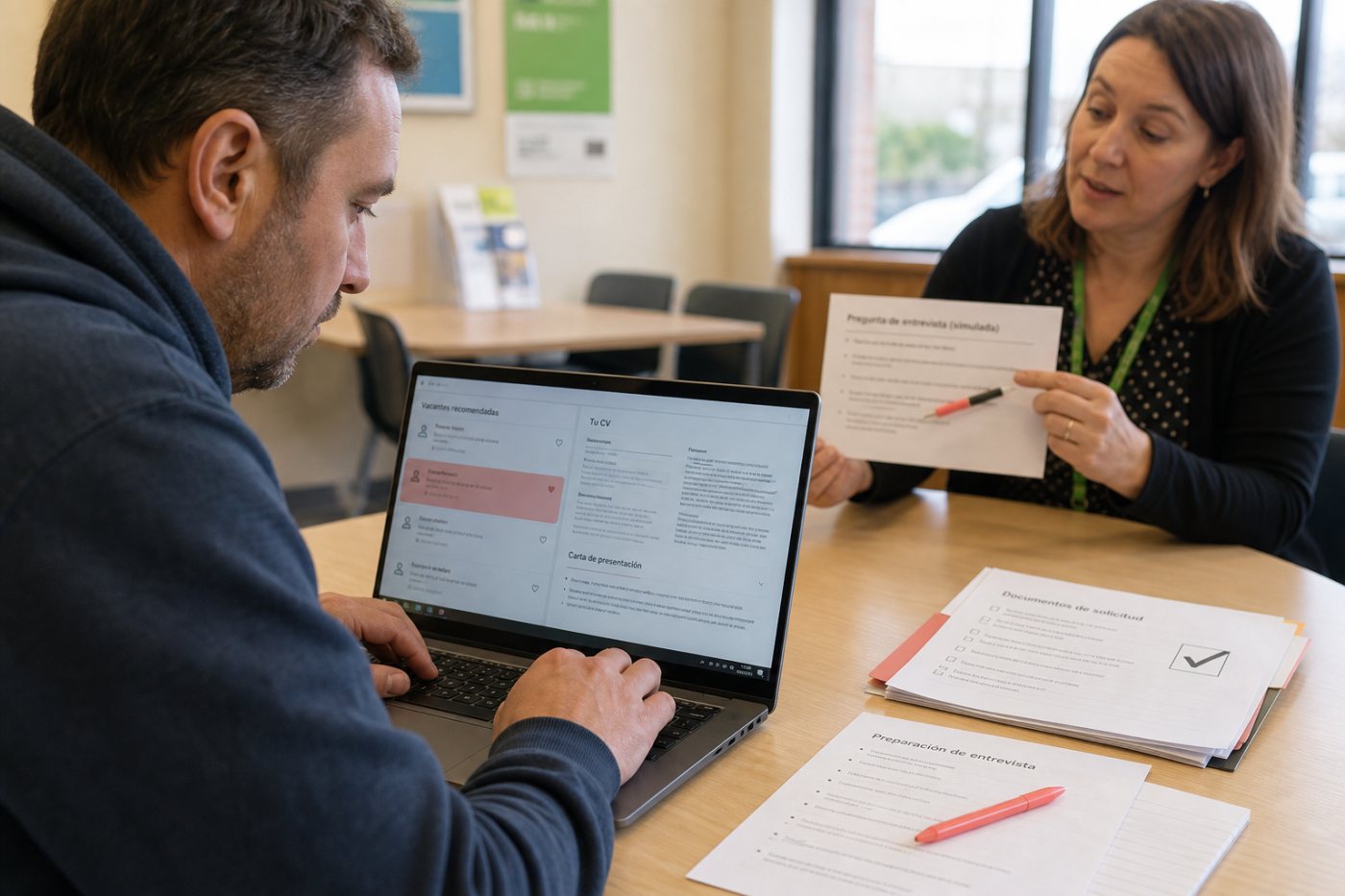 Demandante de empleo de Barnsley utiliza IA para buscar una vacante y preparar su candidatura mediante Jobcentre Plus