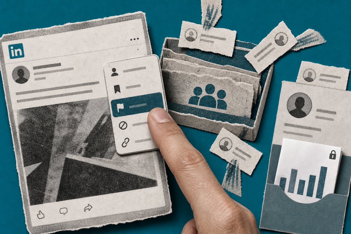 LinkedIn feedback moves from a member’s post-menu submission to a possible private analytics notice after sufficient community response.