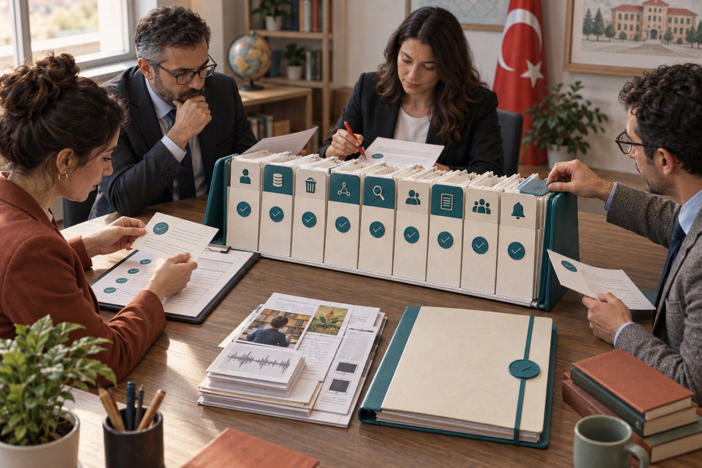 Türkiye’de bir okul ekibi, AI tedarikçisinin veri kullanımı ve sorumluluk taahhütlerini kontrol listesiyle değerlendiriyor.