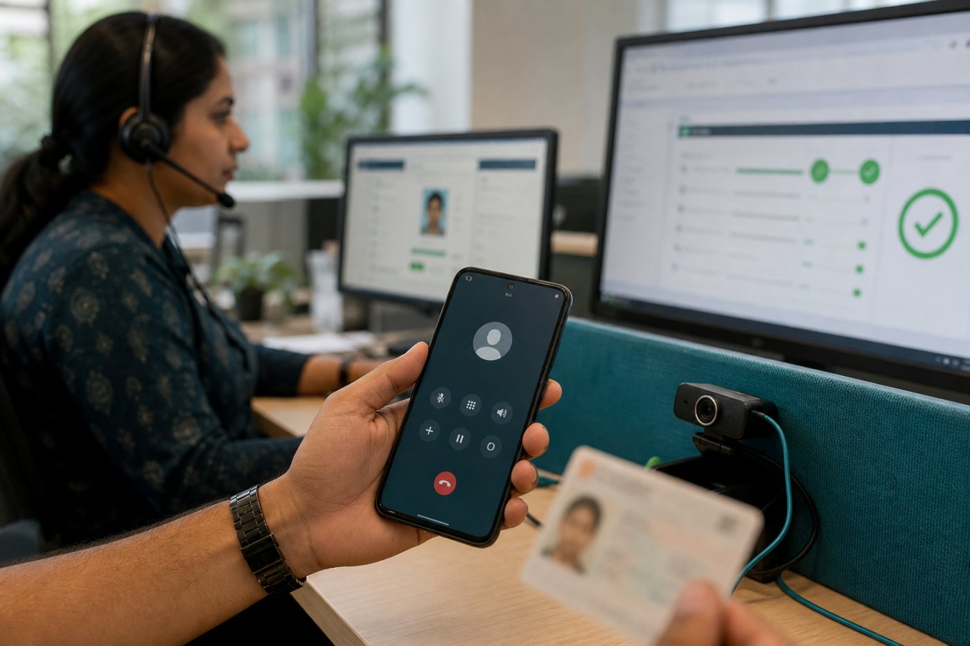 Ringg AI تربط محادثة عميل بإجراء KYC ونتيجة مكتملة داخل نظام مؤسسي.