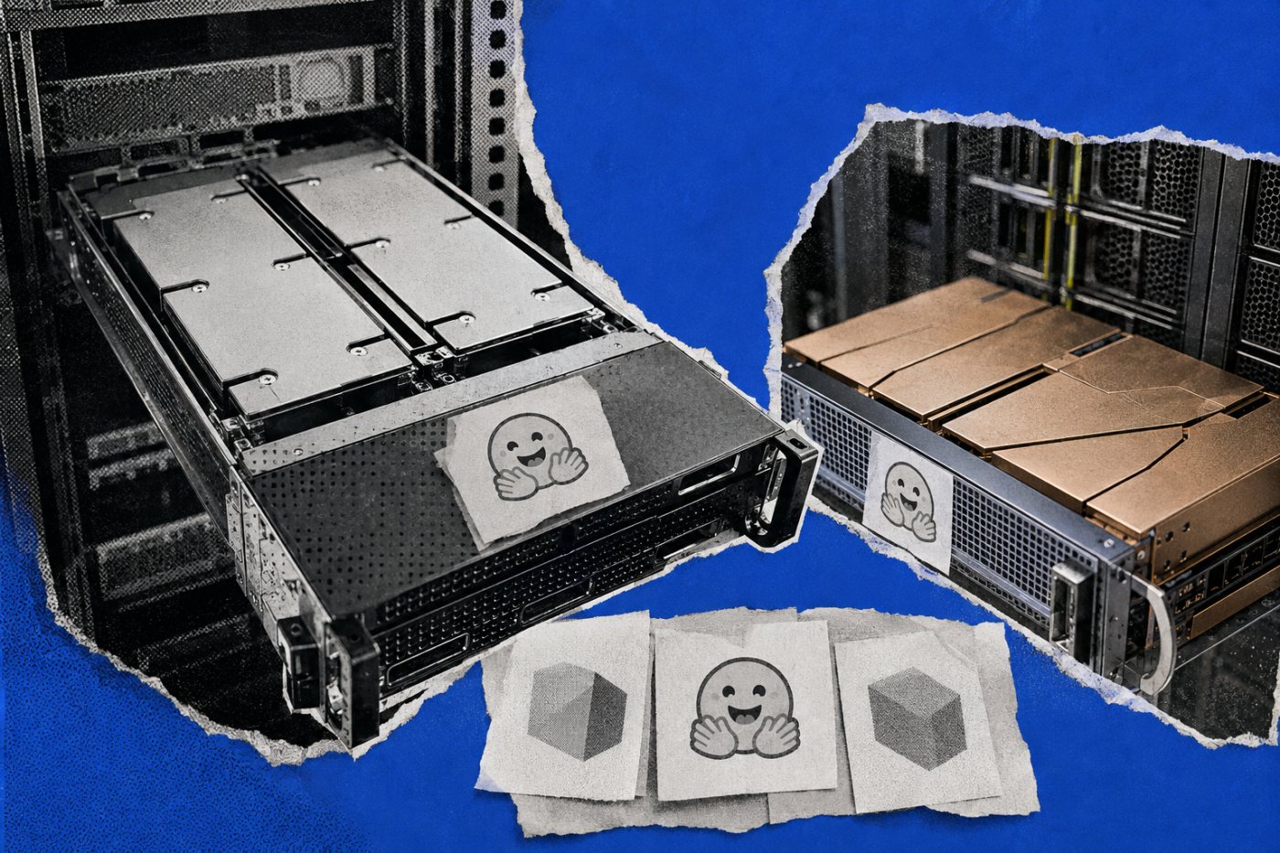 Un même modèle Hugging Face est déployé sur plusieurs clouds et accélérateurs sans matériel NVIDIA obligatoire.