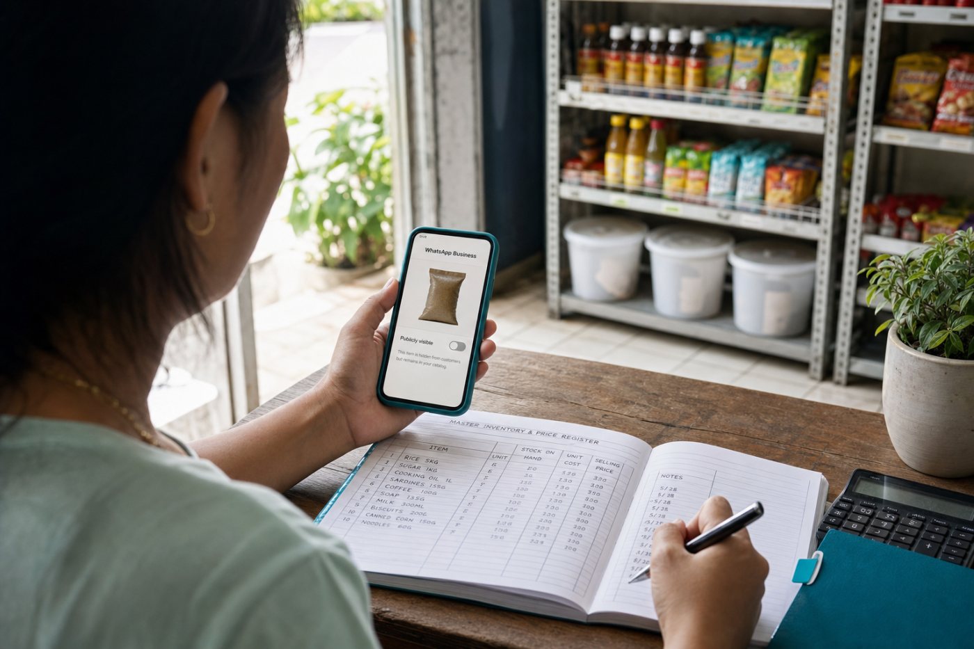 Обновление остатков каталога WhatsApp Business со скрытием временно отсутствующего товара