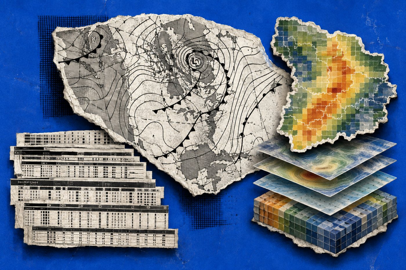 WeatherNext 3の同一予報をSQL、地理空間ラスタ、生アンサンブルの用途別に比較