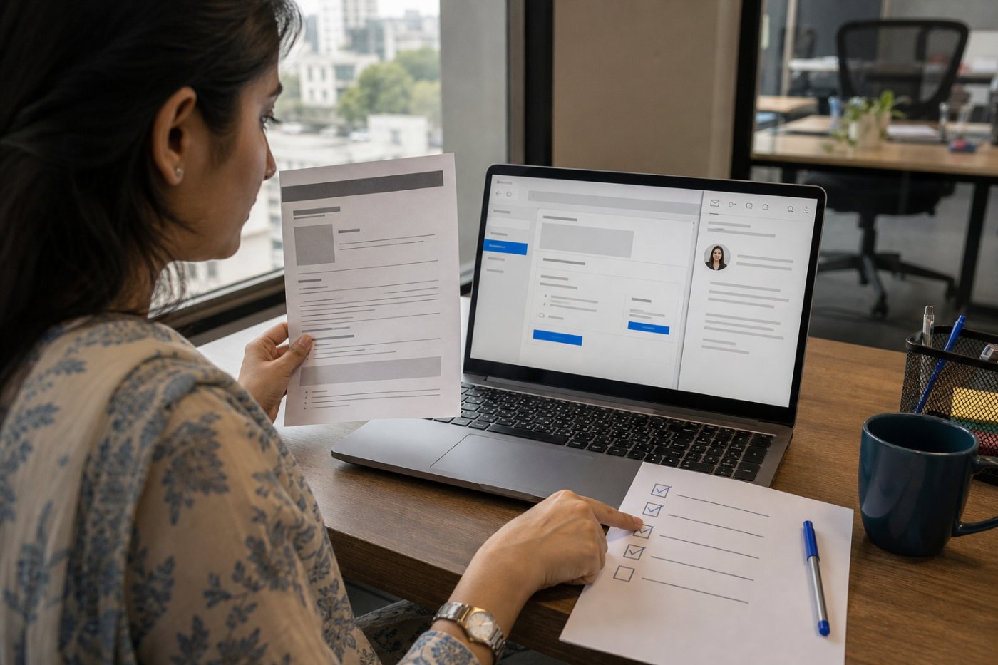 اصل careers page، reporting line، تازہ تاریخ، hiring timeline اور انسانی رابطے کی پانچ نکاتی جانچ