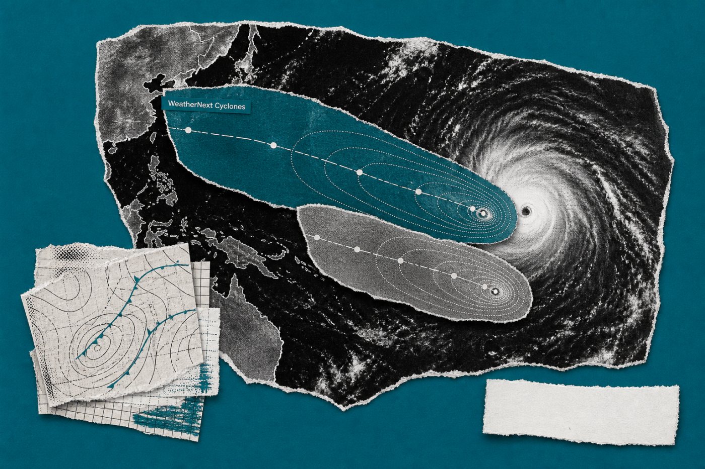 WeatherNext Cyclones erreicht vergleichbare Prognosegüte für Zugbahn und Windfeld mit größerem zeitlichem Vorlauf.