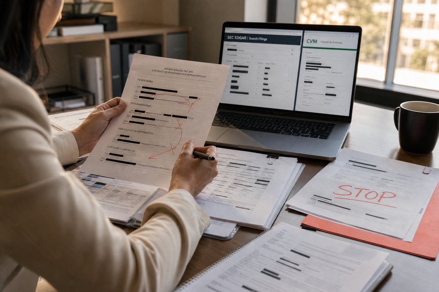 Investidor verifica ofertante, intermediário e veículo em bases regulatórias antes de pagar por suposta participação na Anthropic.