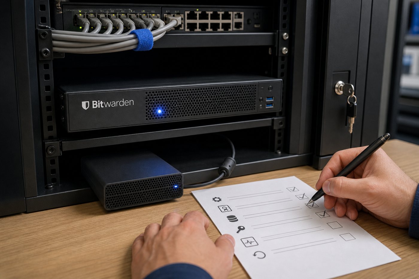 Самостоятельное размещение Bitwarden с обновлениями, резервным копированием и контролем доступа