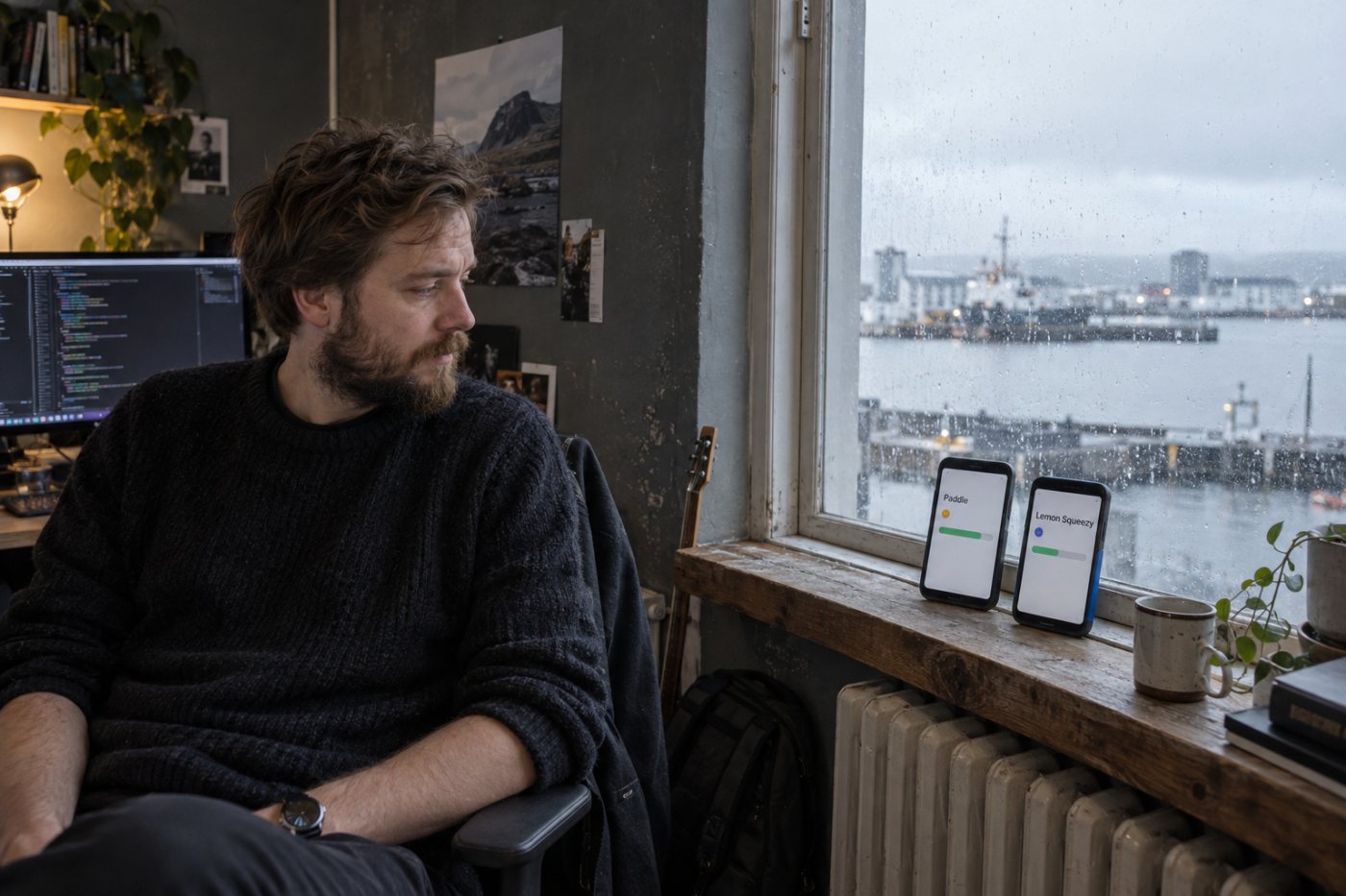 Samanburður á skilyrtri útborgun frá Paddle og Lemon Squeezy eftir tíu erlendar hugbúnaðarsölur.