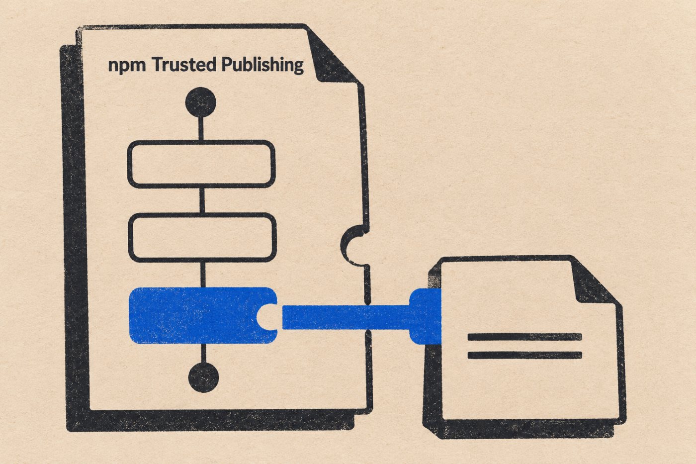 תהליך פרסום ב־GitHub Actions מפיק גרסת חבילת npm באמצעות הרשאת OIDC שהוגדרה ל־workflow.