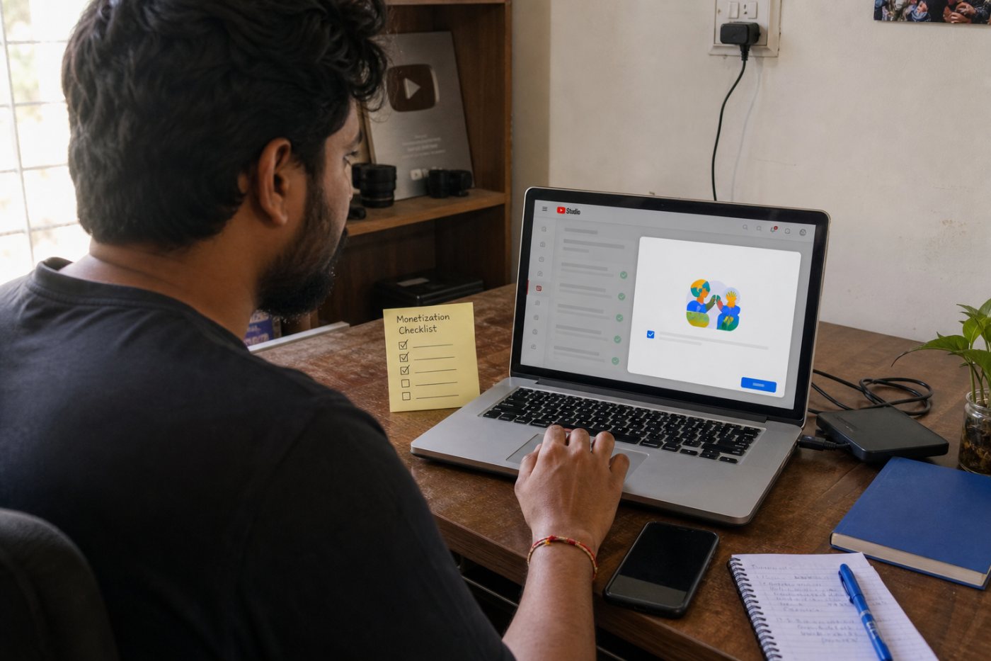 YouTube Studio में हर अपडेट किए गए मॉड्यूल की समीक्षा, स्वीकृति और अंतिम सबमिशन की क्रमवार प्रक्रिया।