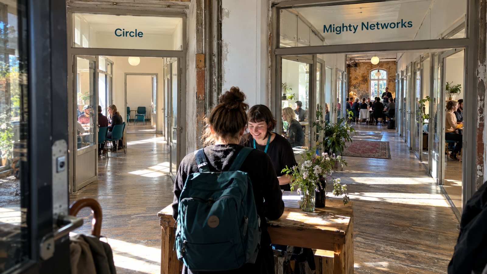 Circle või Mighty Networks: sama müügitasu, erinev kursusepiir