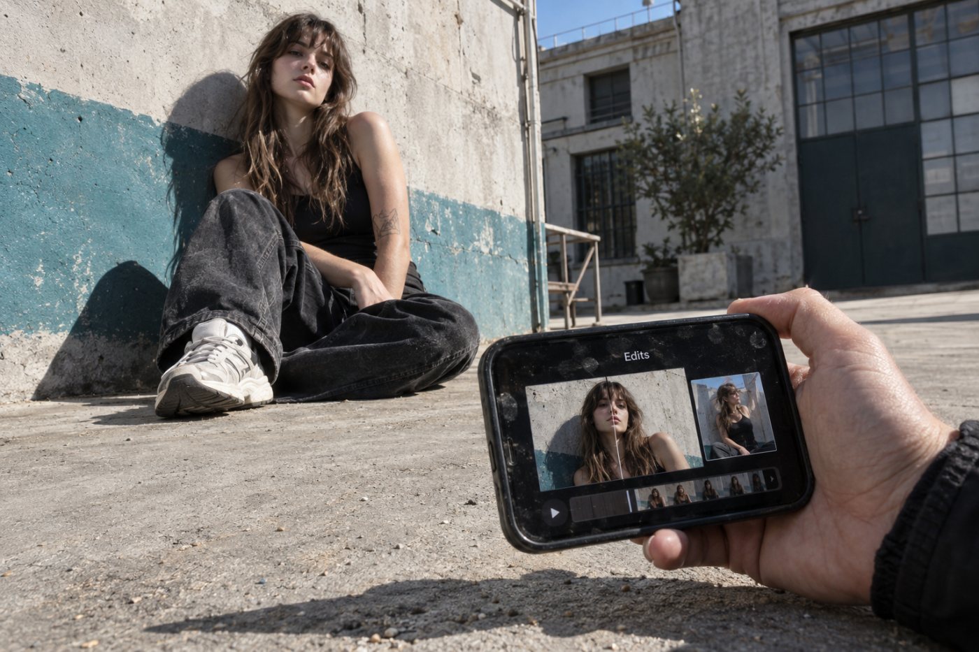 Fotografie v karuselu vytvořeném v Edits plynule navazuje přes hranici sousedních snímků.