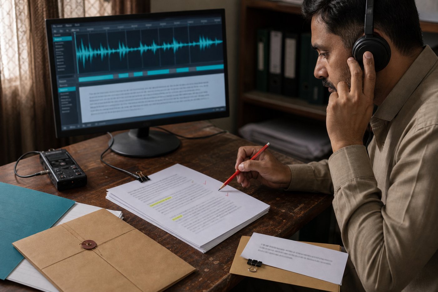 قانونی نقل میں Gemini 3.5 Transcribe کے نام، تاریخ اور رقم کی اصل آڈیو سے تصدیق