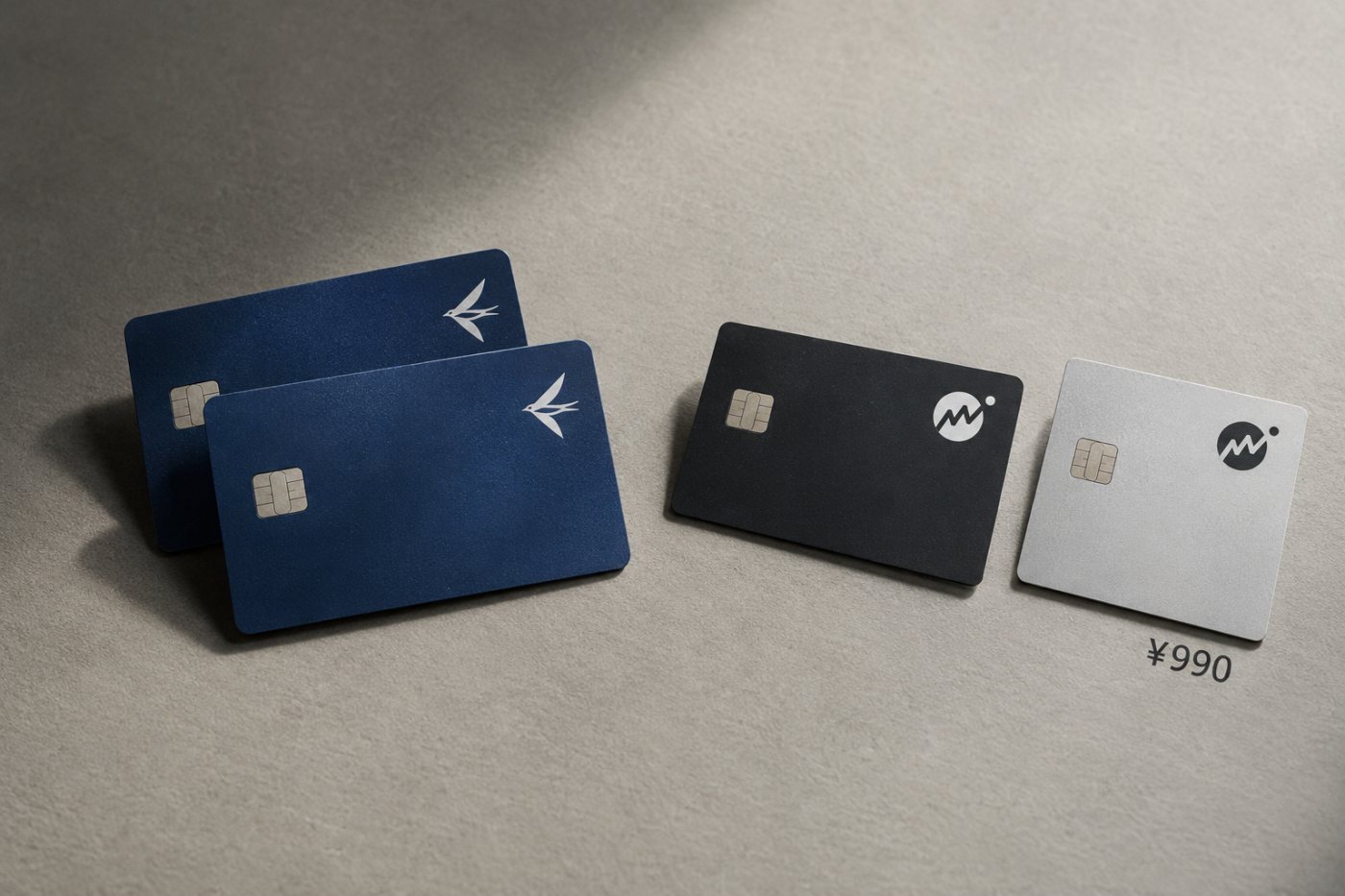 freeeカード Unlimitedとマネーフォワード ビジネスカードで、追加の物理カードにかかる発行費用が異なることを示す比較