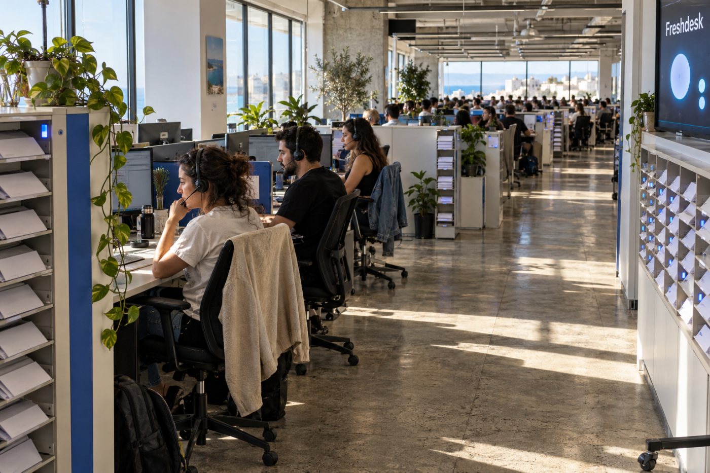 Στα τρία υποθετικά μεγέθη ομάδας Freshdesk, το κόστος συνεδριών AI Agent αυξάνεται μαζί με τη χρήση.