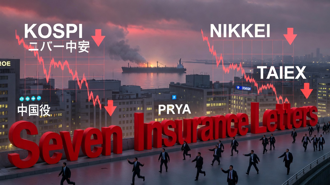 Seven Insurance Letters: More Devastating Than Three Carrier Strike Groups – $1.3 Trillion Wiped from Asian Markets