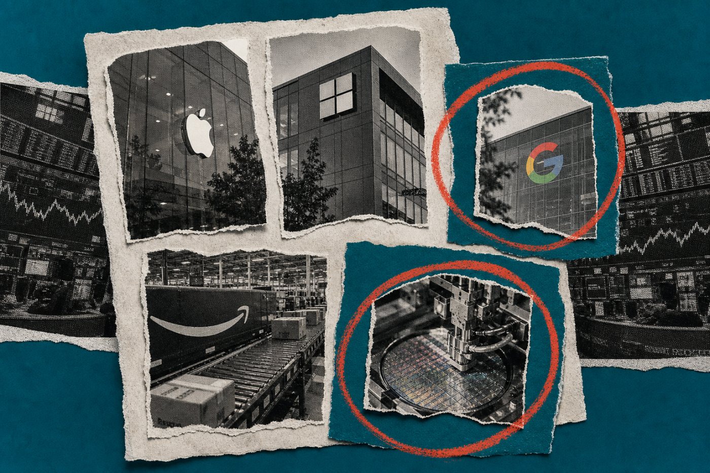 عوامی AI حصص کے کمپنی وار تقابل میں Alphabet اور TSMC الگ جبکہ وسیع Nasdaq سلسلہ غیر نشان زد ہے