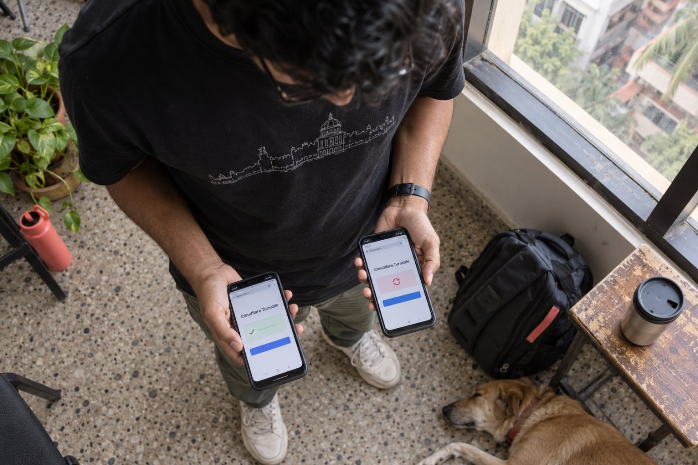 Cloudflare Turnstile की परीक्षण कुंजियाँ सफल सत्यापन और दोहराए टोकन की अस्वीकृति जाँचने देती हैं।
